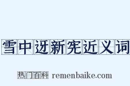 雪中迓新宪近义词是什么意思的图片